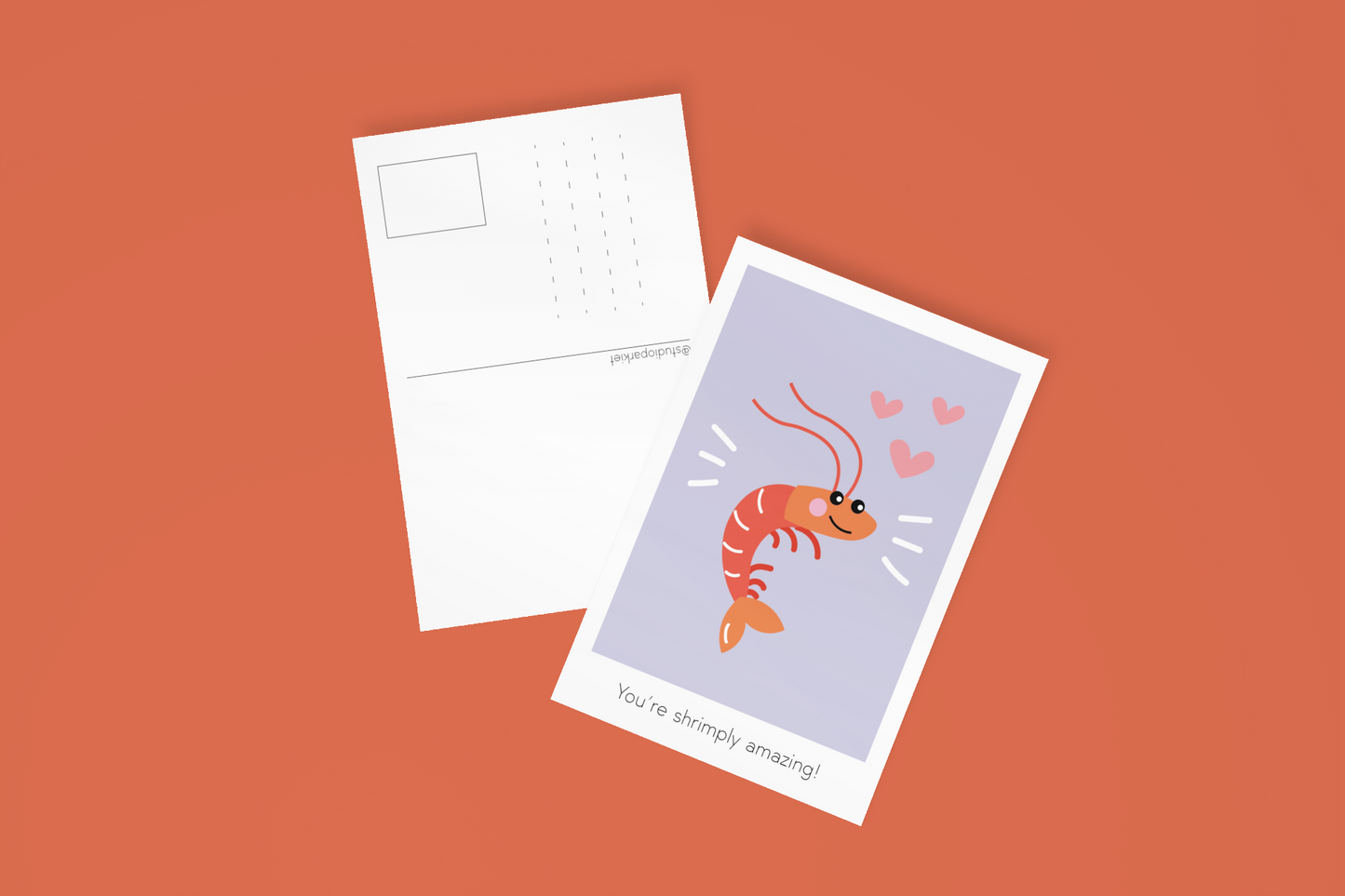 Postkaart - You're shrimply amazing!