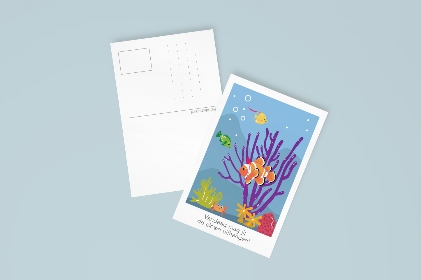 Postkaart - Vandaag mag jij de clown uithangen!