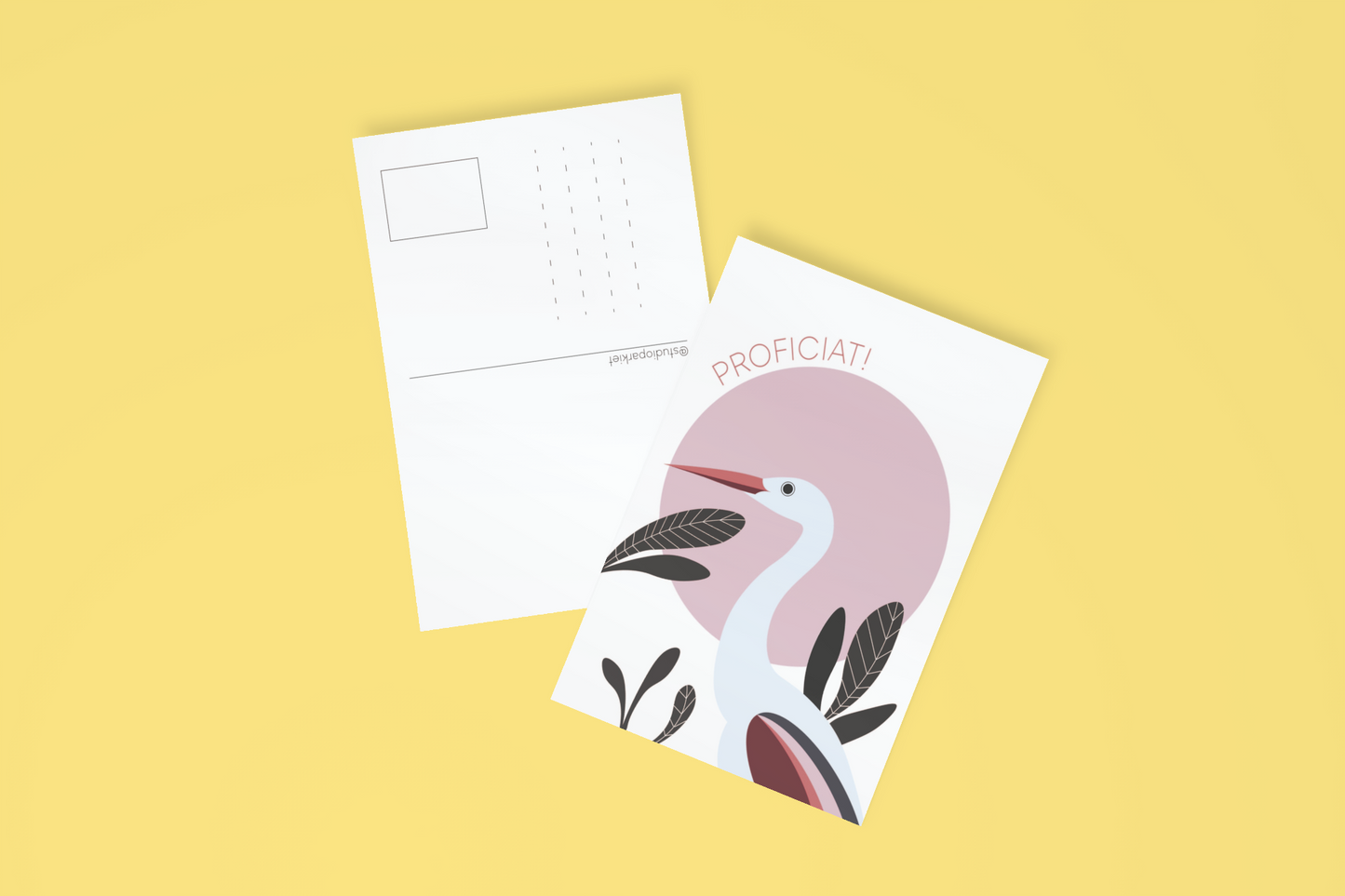 Postkaart - Ooievaar