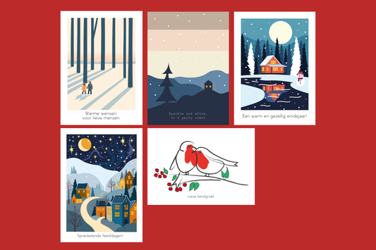 Kerstkaartpakket - Klassiek (10 kaarten)
