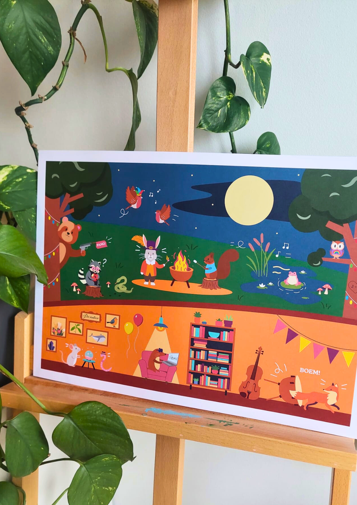 Illustratie op maat zoekprent Vlaamse Erfgoedbibliotheek