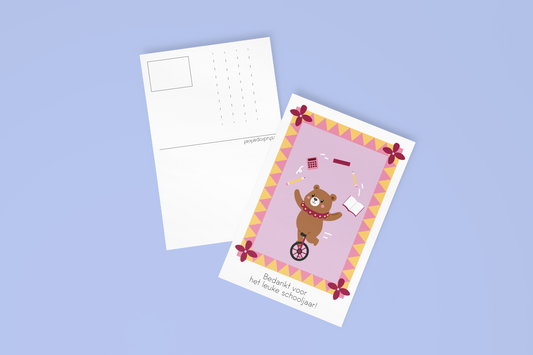 Postkaart - Bedankt voor het leuke schooljaar!